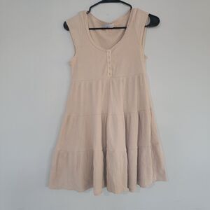 Urban Outfitters Waffle Knit Ribbed Babydoll Dress Size X-Small